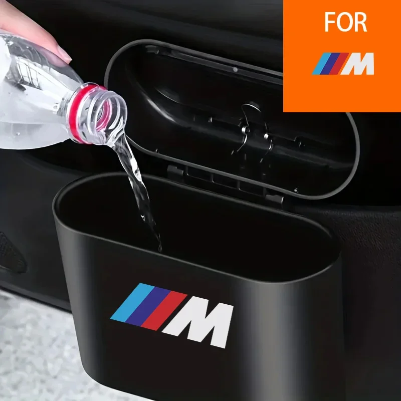 

Car Trash Can Foldable Car Dustbin with Lid For Bmw M3 M4 M5 M6 F20 F30 G20 F31 F34 F10 G30 F11 X3 F25 X4 I3 1 3 5 Series