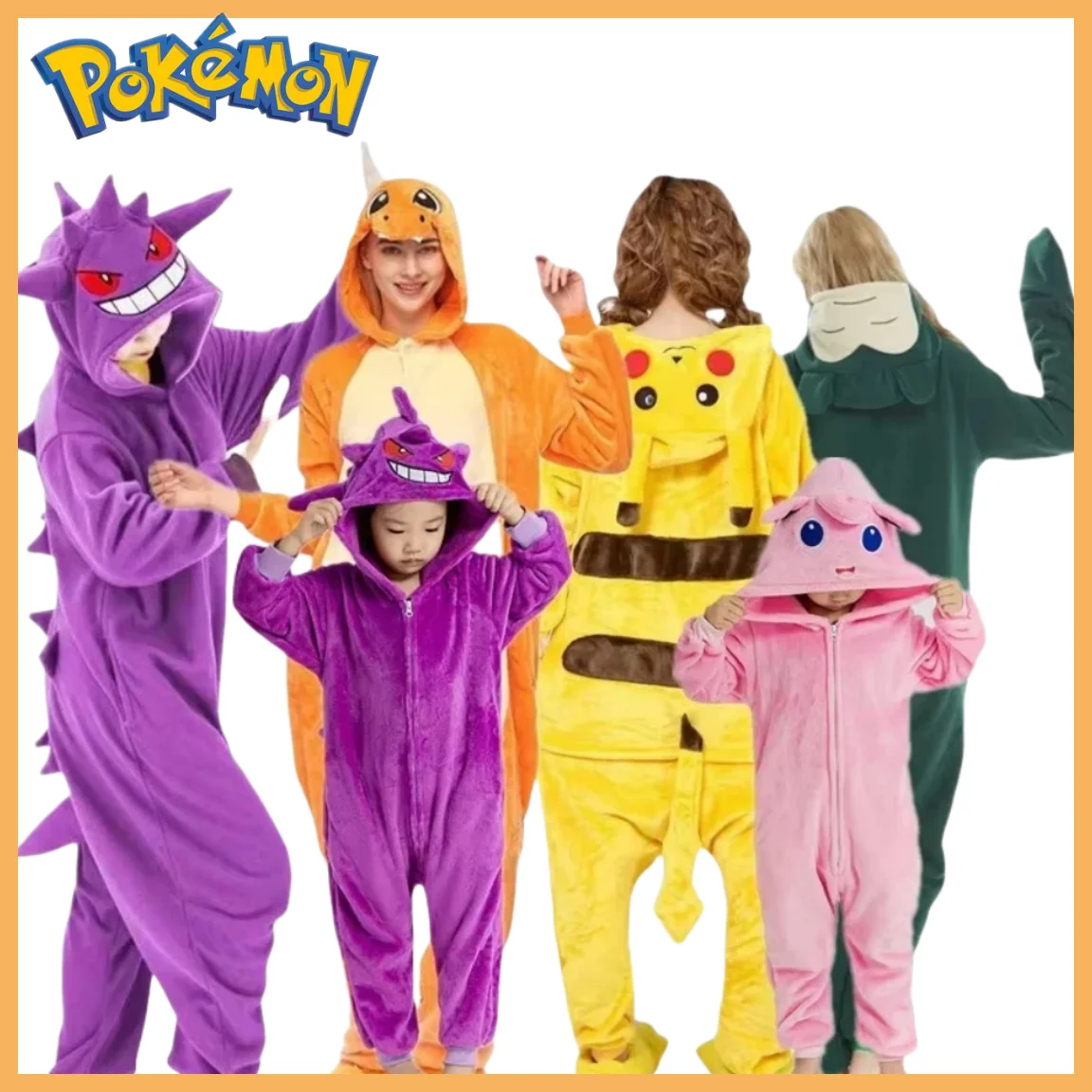 Pokemon Gengar Snorlax Costume Adult For Adolescent Clothing Pika Halloween Cosplay Adult Full Body Pijama Anime Pajam