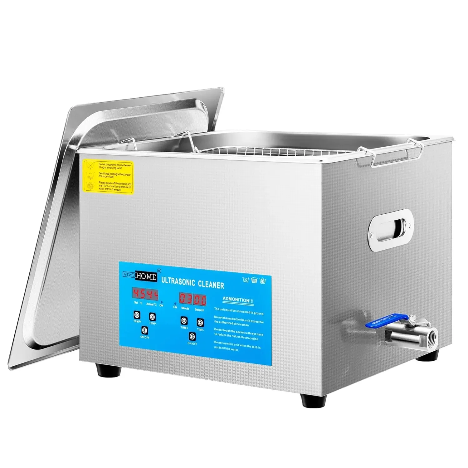 Professional 15L Portable Touch Controllable Electric Ultrasonic Cleaner Machine with Digital Timer and Heater for Part