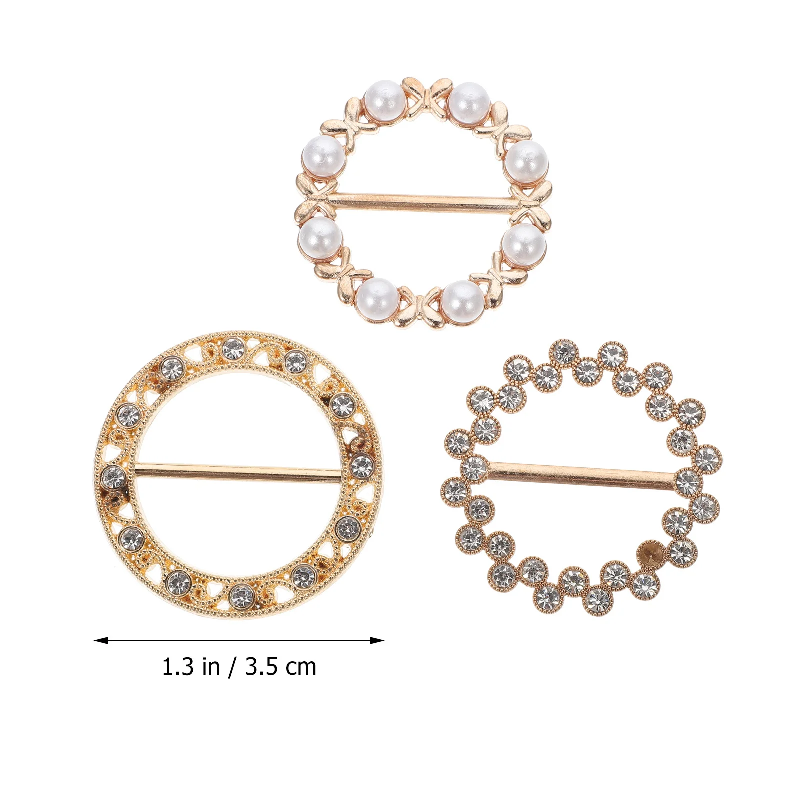 3 قطعة مشبك معقود وشاح كليب حجر الراين اللؤلؤ وشاح السحابة اكسسوارات أنيقة للأوشحة تي شيرت حفلة الأعمال اليومية