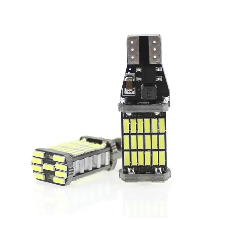 2Pcs T15 W16W 45SMD 4014 LED CANBUS NO ERROR Light Bulbs for Cars Parking Brake Lights T15 LED Bulb Backup Reverse Lamp 12V