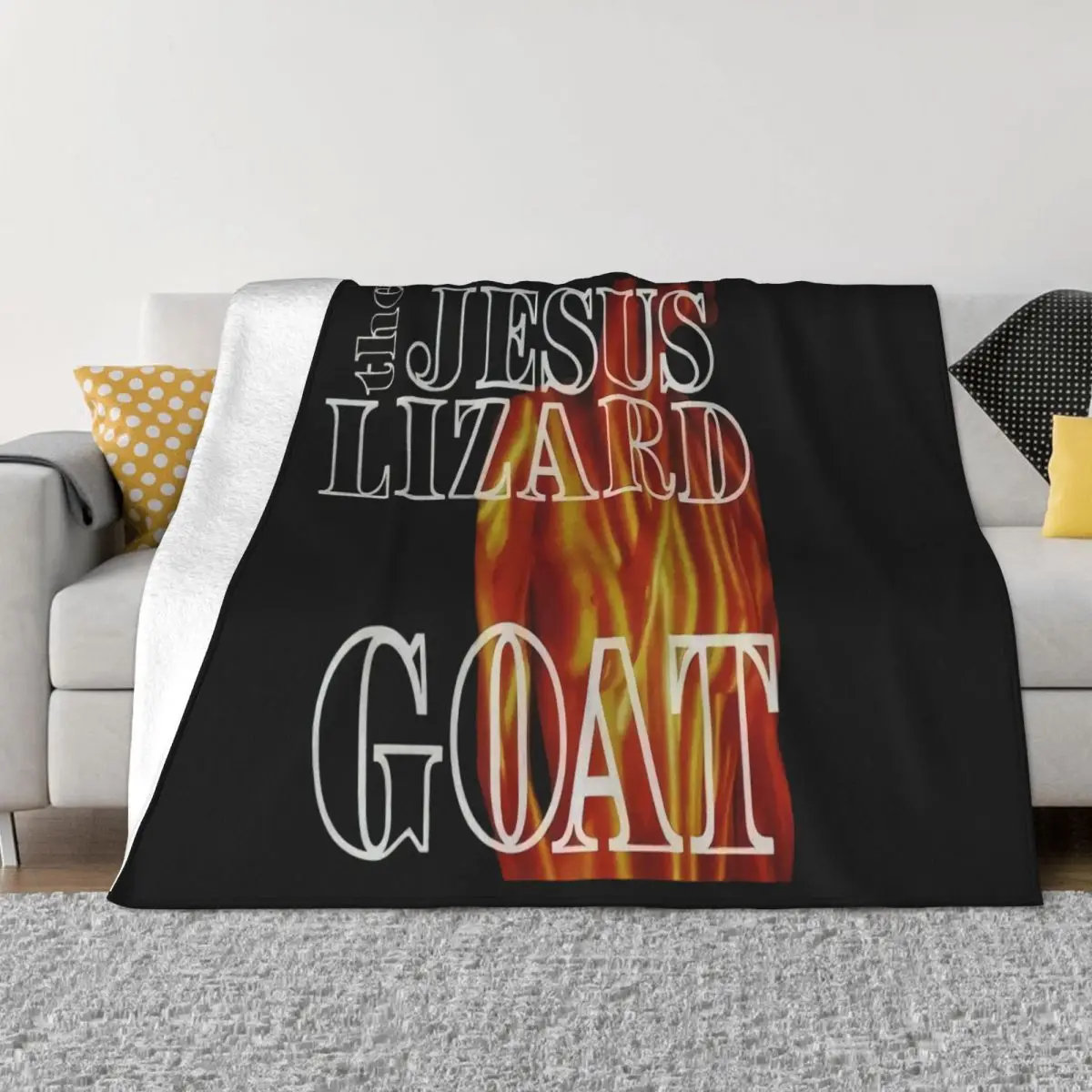 The Jesus Lizard Goat Winter Humour Vintage Designing Vintage Basic Party Simple Comfortable Brand New Throw Blanket