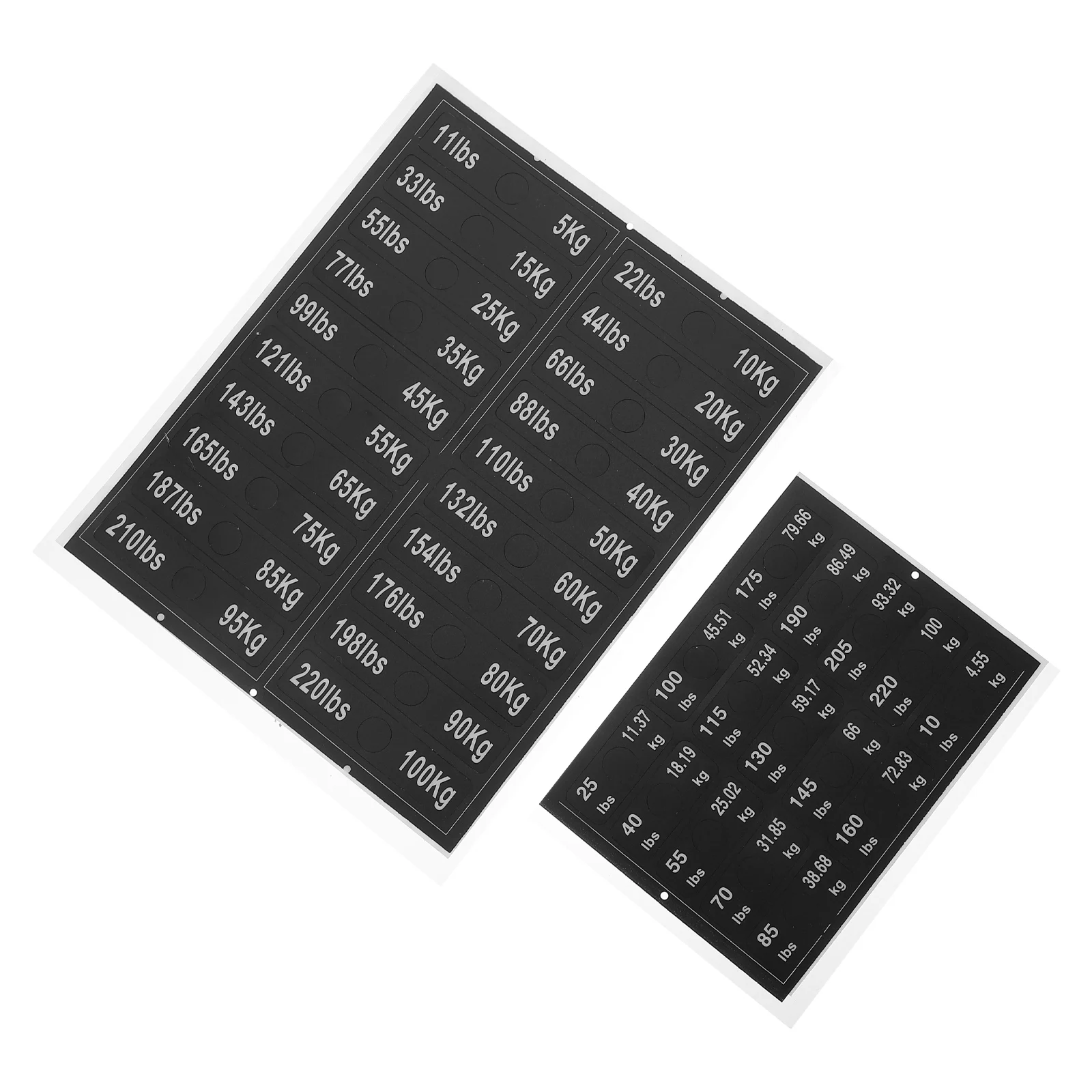 

2 Sheets Fitness Equipment Weight Stickers Label Tag Decal Gym Weighting Labels Block