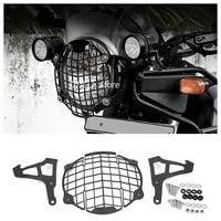 Para Royal Enfield Himalayan nueva motocicleta faro de aluminio Protector de rejilla lámpara frontal cubierta de parrilla Protector de luz de cabeza 2016-2021