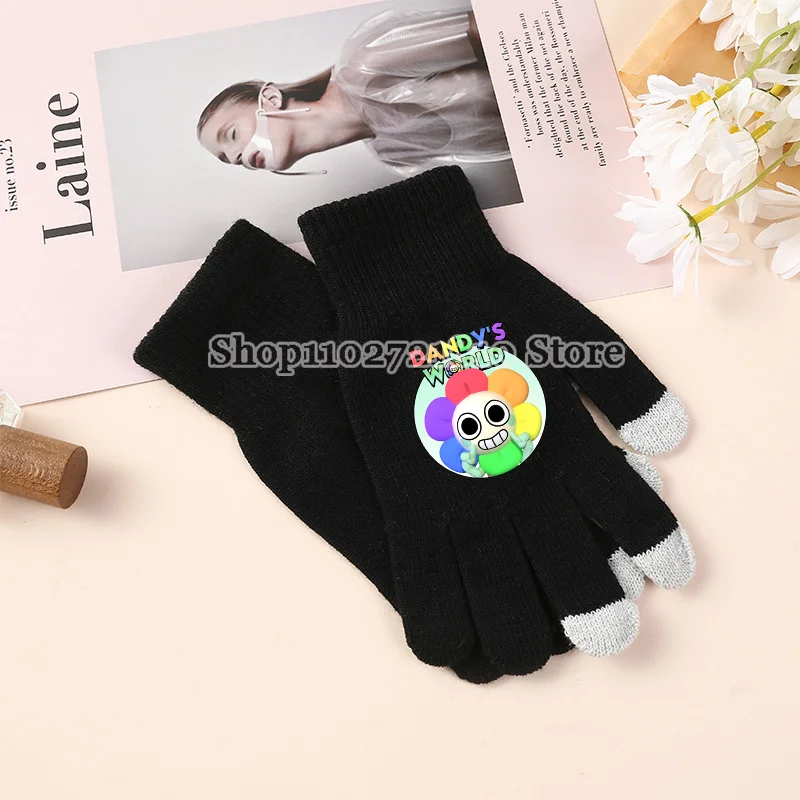 Dandys Worlds Gloves Cartoon Anime Figure Glove Adult Touch Screen Full Fingers Mittens Winter Warm Accessories Birthday Gifts