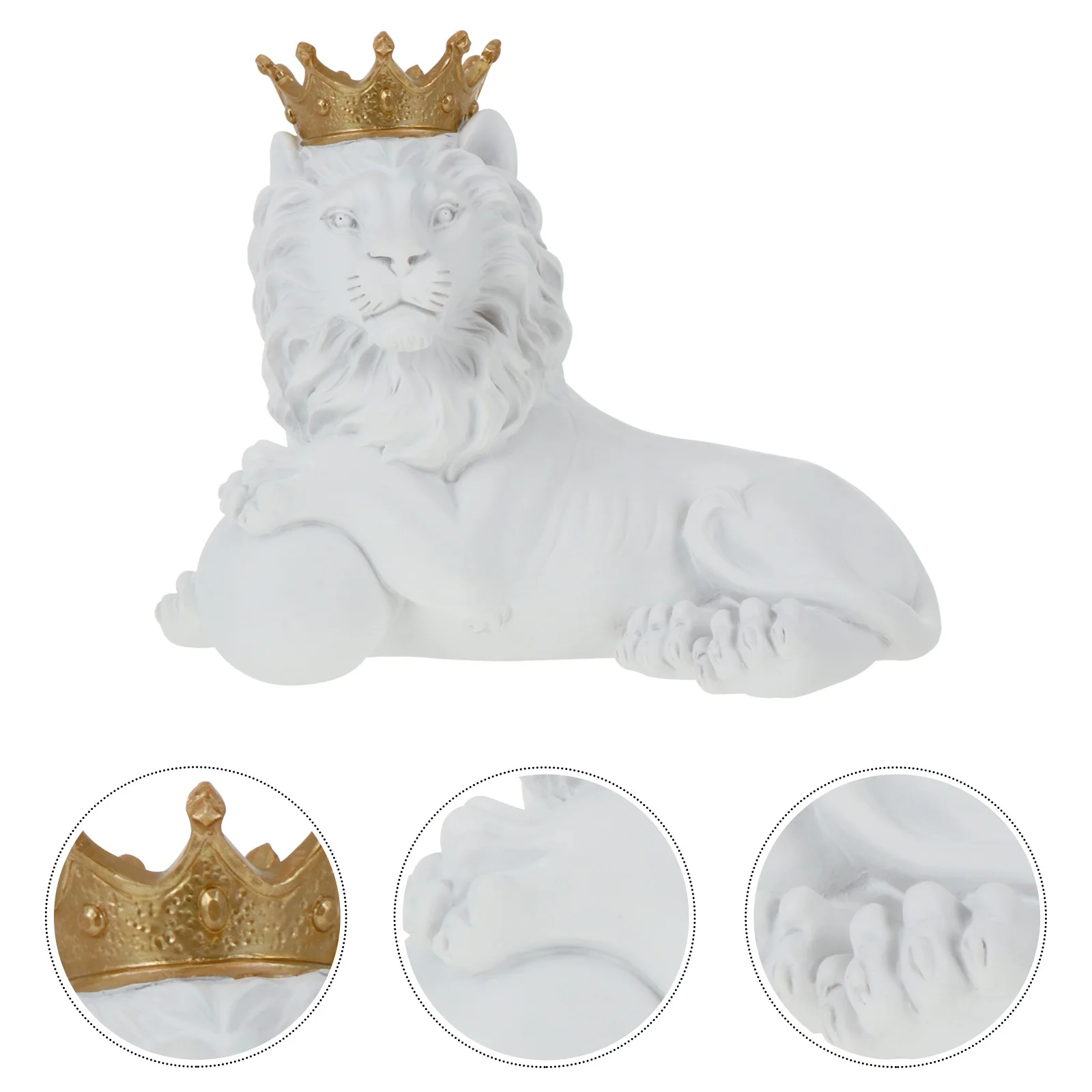 

Home Decor Desktop Lion Ornament Decorative Craft Tabletop Adornment Resin Handicraft Decoration
