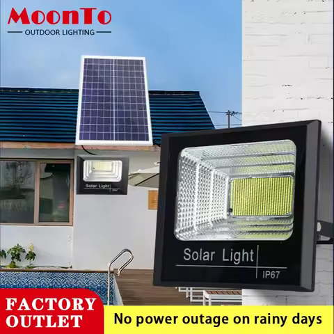 LED Solar Light with Remote Contro 50W 100W 200W 300W 500W Outdoor Waterproof IP67 Street Light Backyard Deck Outdoor Solar Lamp