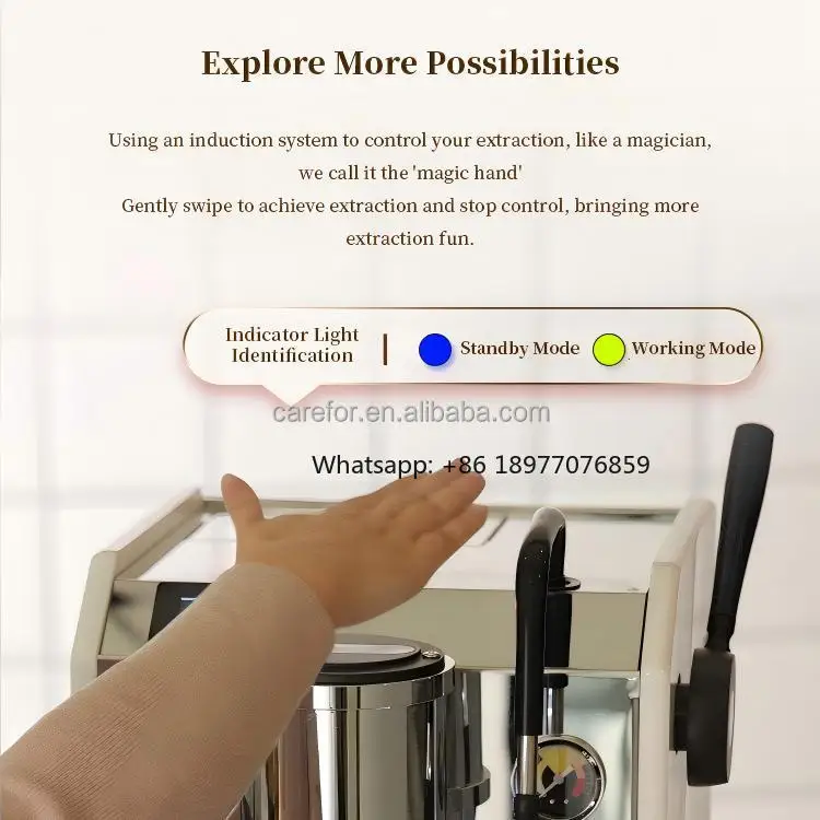 2026 NEWBarista 9 BAR 1 Group 58mm Italian Semi Commercial Coffee Machine Professional Commercial Rocket Manual Espresso
