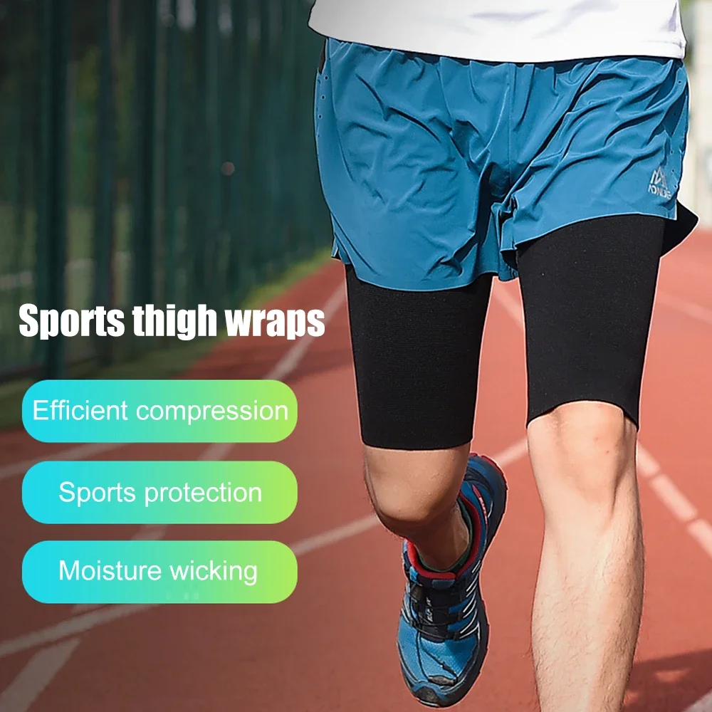 1Pcs Compression Thigh Sleeve - Copper Men Women Upper Leg Support Brace for Pulled or Torn Hamstring Treatment,Sore Runner Pain