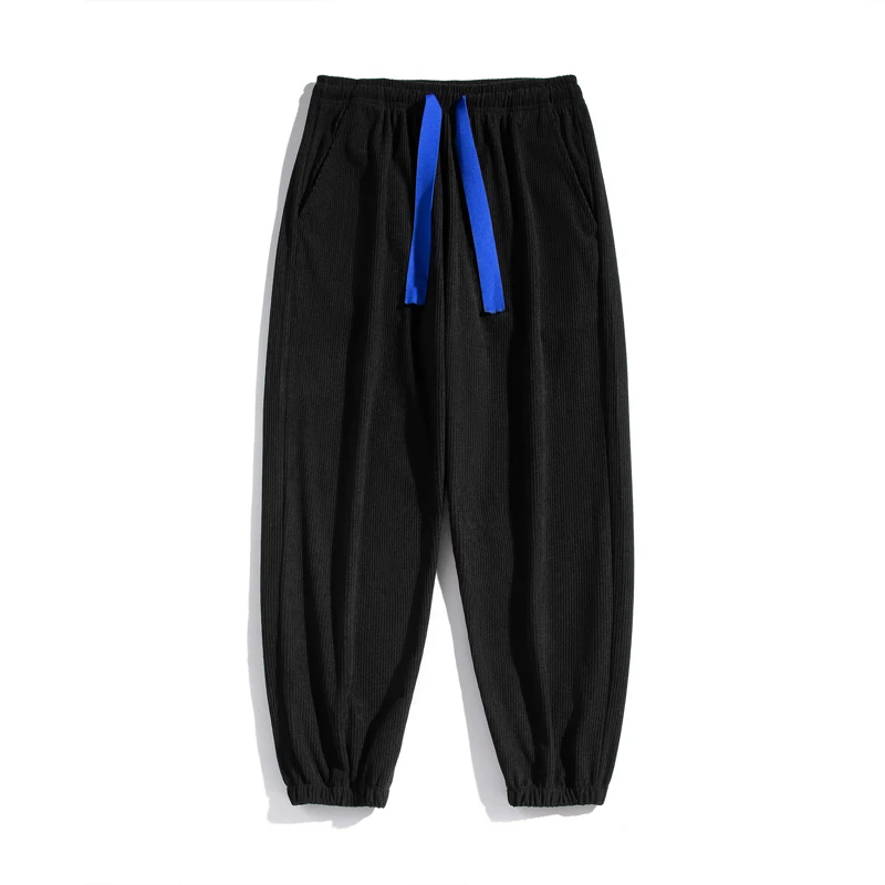 

Harem Pants Men Summer Joggers solid Sweatpants Fashions Drawstring thin loose sports breathable Ankle-length Comfort Elastic