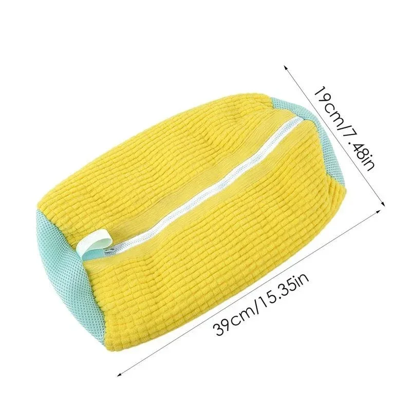 New Washing Shoes Bag Cotton Laundry Net Fluffy Fibers Easily Remove Dirt Washing Bags Anti-deformation Shoes Clothes Organizer