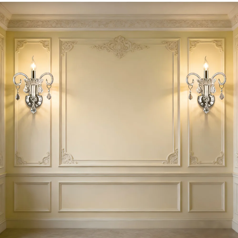 Luxury Wall Sconce Lighting European-style wall lights lamp bedside lamp crystal lamp Wall sconce bedroom stairs living room
