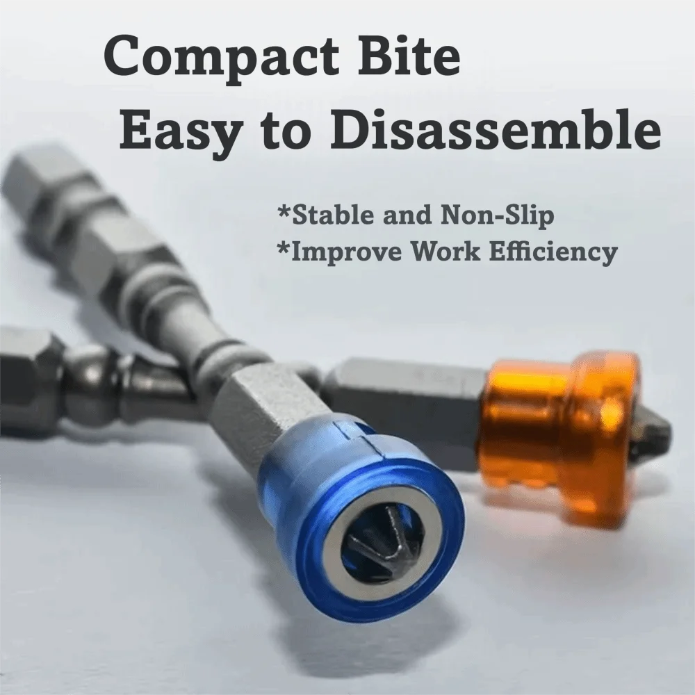 5Pcs Magnetic Screwdriver Bit Drill Cross-head High Hardness Electric Screwdriver Bits Sturdy Durable Hexagonal Screwdriver Bit