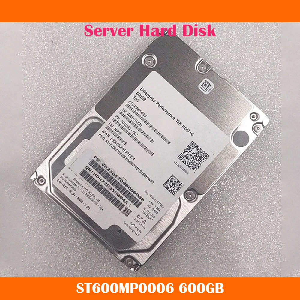 

Серверный жесткий диск 600 ГБ 15K 12 Гб 2,5 'SAS HDD V0230ET000000000 для Seagate ST600MP0006