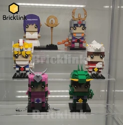 Bricklink Movie Japan Anime Saints Seiyaed Figures Brickheadz Hyogas Athena Ikki Shiryus MOC Sets Building Blocks Kid Toys Gift