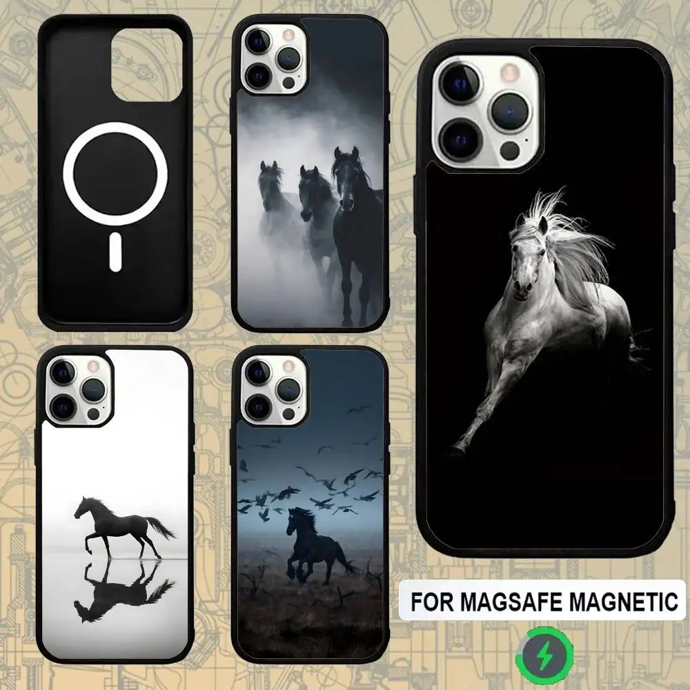 

Domineering Cool Horse Phone Case For IPhone 17,16,15,Pro,Max,Air,14,Plus,13,12,11 Magesafe Wireless Charge Cover
