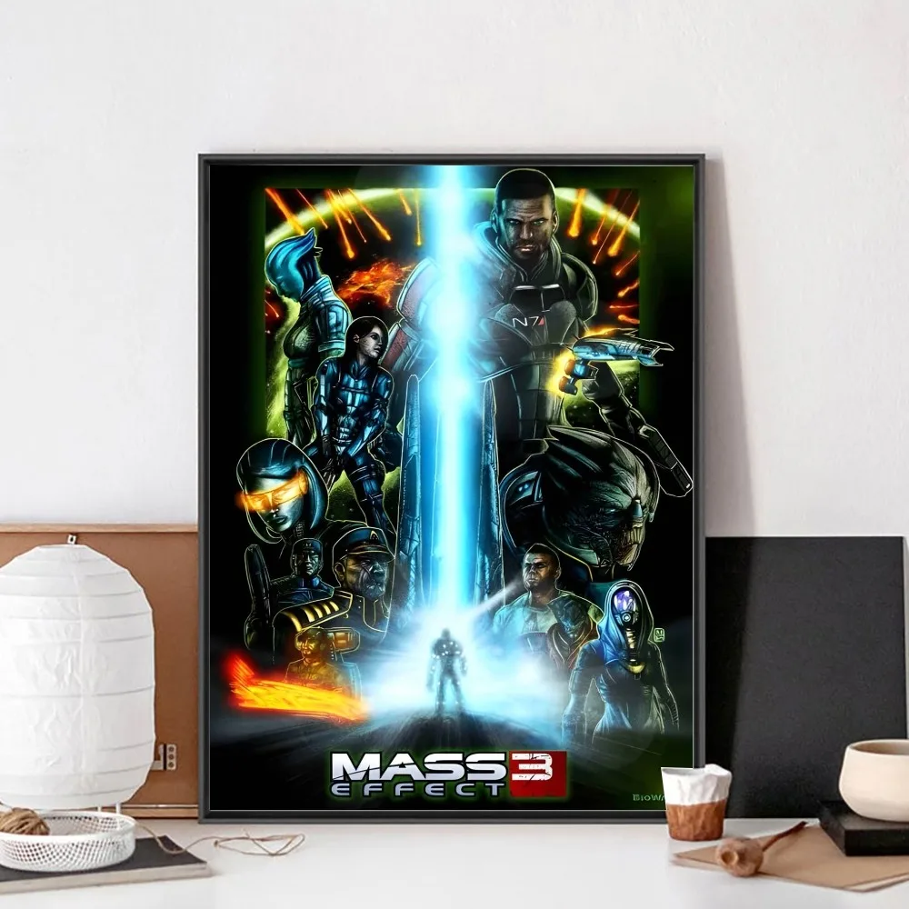 Game Mass Effect Poster No Framed Poster Kraft Club Bar Paper Vintage Poster Wall Art Painting Bedroom Study Stickers