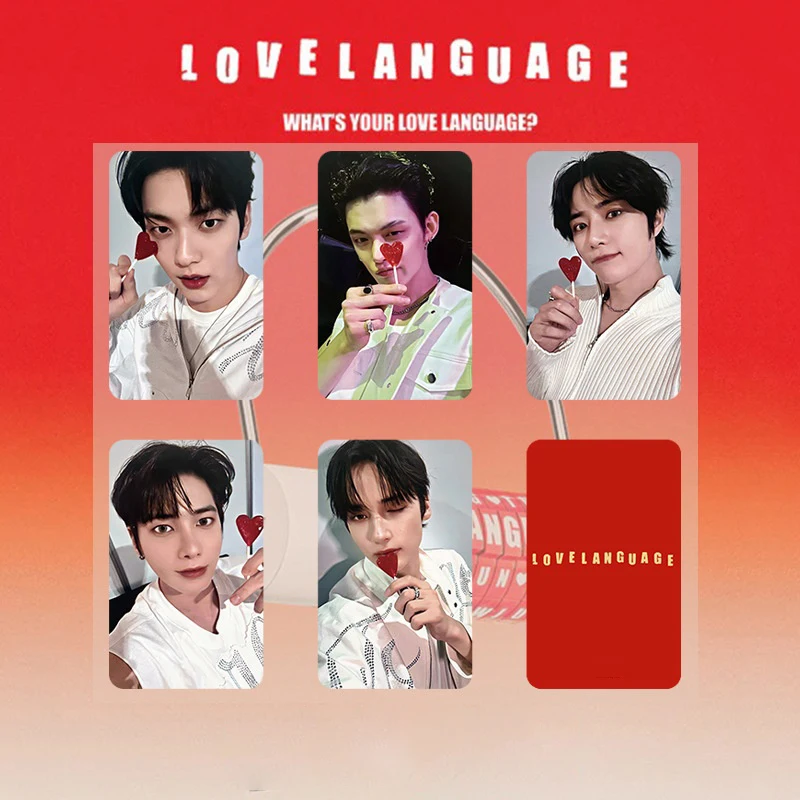 5 шт./компл. KPOP Beomgyu Yeonjun LOVE LANGUAGE альбом фотокарточки Soobin Hueningkai Taehyun Selfie Lomo карты модная коллекция фанатов