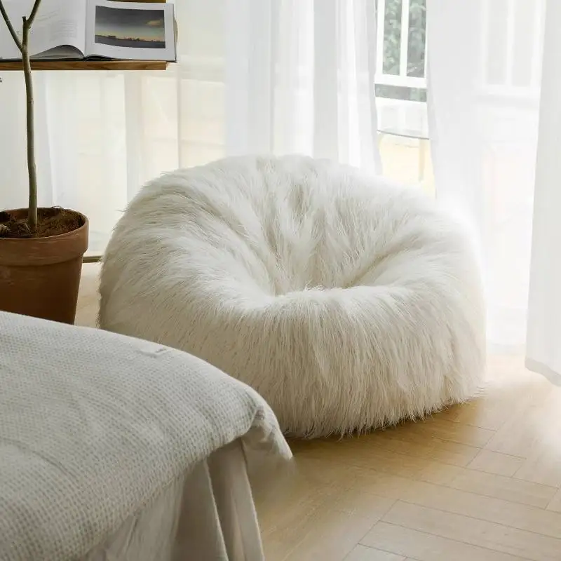 الفتيات البيج الكبير أريكة بنمط حقيبة الفول حشو كبير المتسكع العظام الأريكة نفخة أريكة بنمط حقيبة الفول غرفة المعيشة موبليس Sitzsack أثاث المنزل