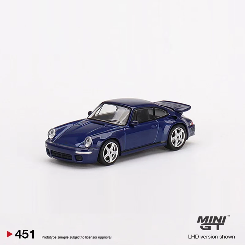 

MINI GT 1:64 Model Car RUF CTR Anniversary Alloy Die-cast #451 LHD Dark Blue