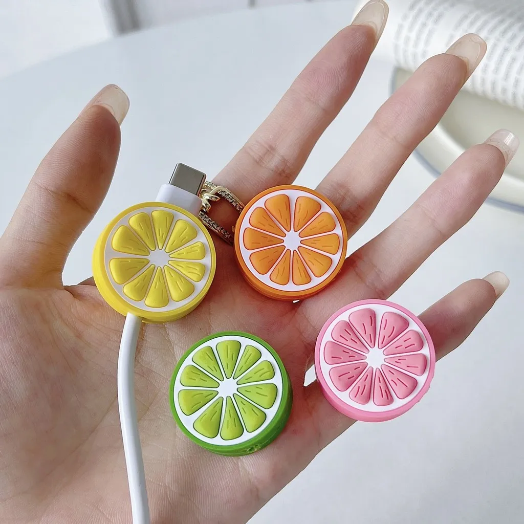 3D Cartoon Cute Data Line Head Protection Cover For iPhone Samsung General Charger Cable Protector Case DIY Accessories Gifts