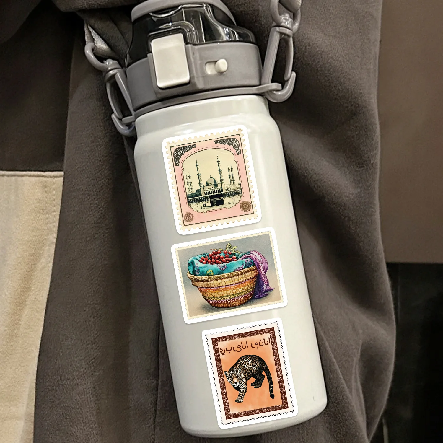 50 PCS Arabic Retro Aesthetic Stamp Graffiti Stickers Decorate Gift Box Hand Account Phone Case Scrapbook Non Repeated Decals view 3