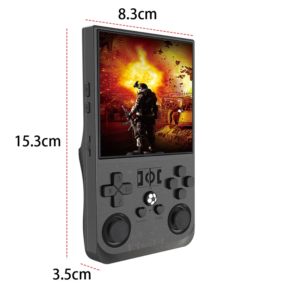 R36MAX 레트로 핸드 헬드 게임 콘솔 4.0 인치 IPS 스크린 휴대용 포켓 비디오 플레이어 4000mAh 대형 배터리 64G 128G 어린이를위한 선물