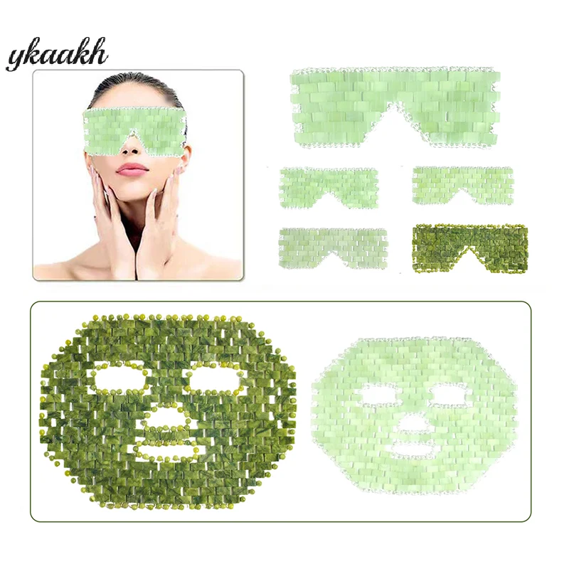 Natural Jade Eye Mask Massager Cooling Jade Eye Mask Eye For Eye Relax Sleep Massager Mask Tools Mask Care Stone Face Sleep