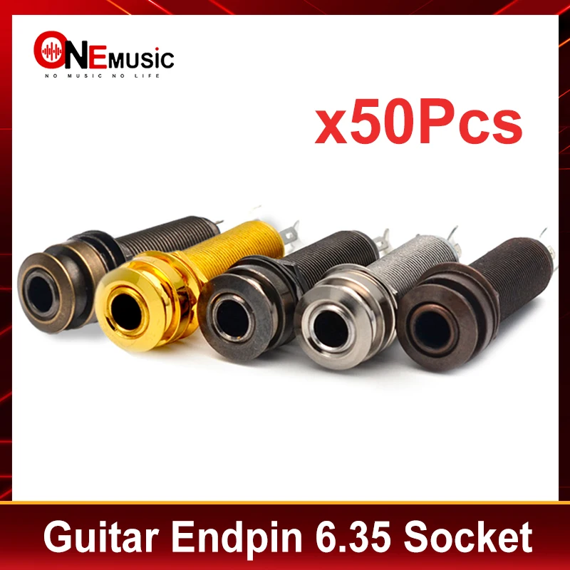 50PCS Wholesale Cylinder Guitar Endpin Jack Nickel with Strap Pin Chrome/Gold/Bronze