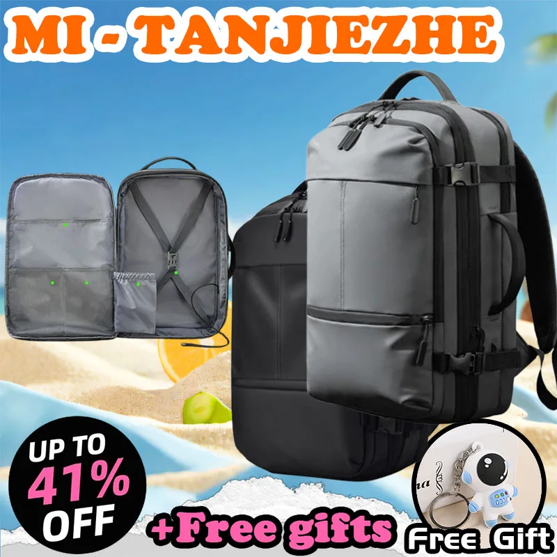

Miflame TANJIEZHE 30L Man Travel Backpacks Duffel Backpack Travel Luggage Travel Bag Laptop Bag USB Waterproof Backpacks