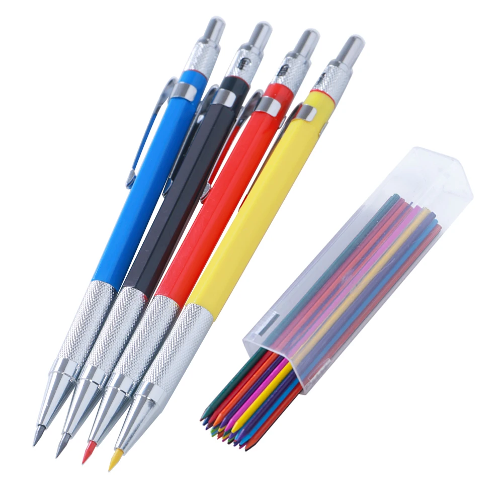 2,0 mm Metall-Druckbleistift für Kunstzeichnungen und Design, HB Automatikbleistift mit niedrigem Schwerpunkt, zum Schreiben, für Studenten, Büro und Schule – Detail 6