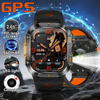 2025 New GPS Sports SmartWatch AMOLED Flashlight Ultra IP68 Waterproof Fitnes Trackr BT Call Smart Bracelet For HUAWEI Men Women