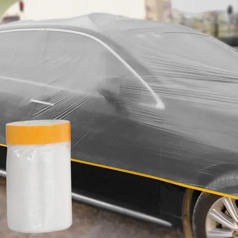 Masking Film For Painting Pre-Taped Paint Protection Film Waterproof Automotive Covering Appliance Protection Automotive