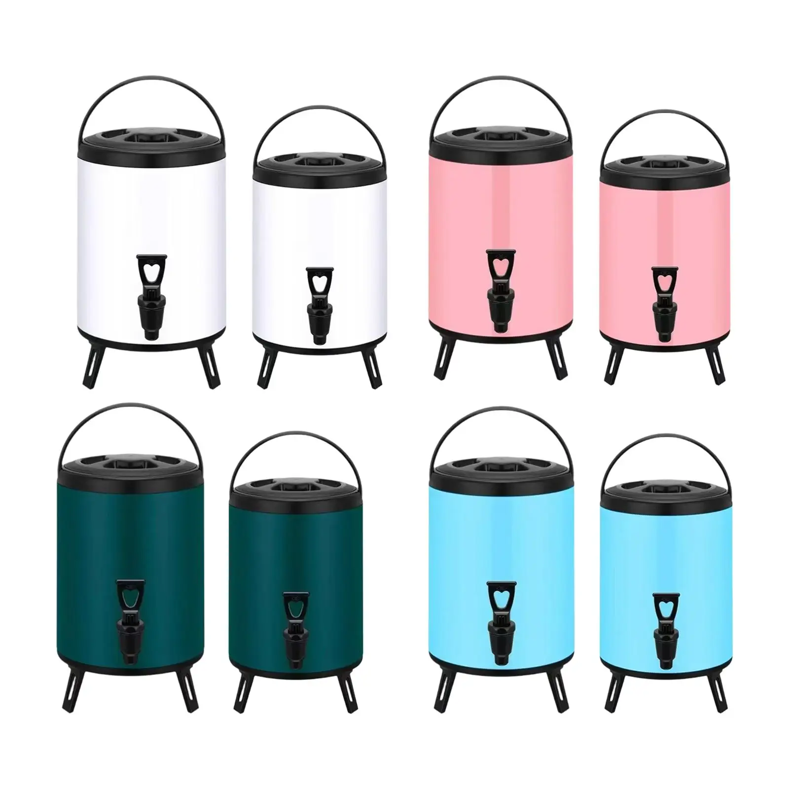 Hot Cold Drink Dispenser Insulated Barrel with Spigot Insulated Beverage Dispenser Milk Tea Bucket for Tea Houses Offices