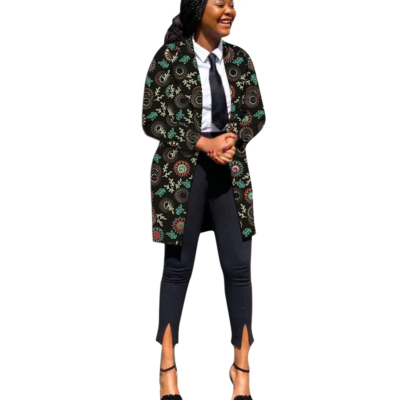 سترة نسائية أفريقية كوتور داشيكي مطبوعة على الطراز العرقي بأكمام طويلة وزر واحد معطف كاجوال للحفلات #4