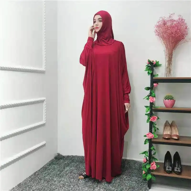 One Piece Ramadan Muslim Prayer Hijab Garment Women Fashion Hooded Abaya Full Cover Long Sleeve Dress Islam Dubai Modest Robe