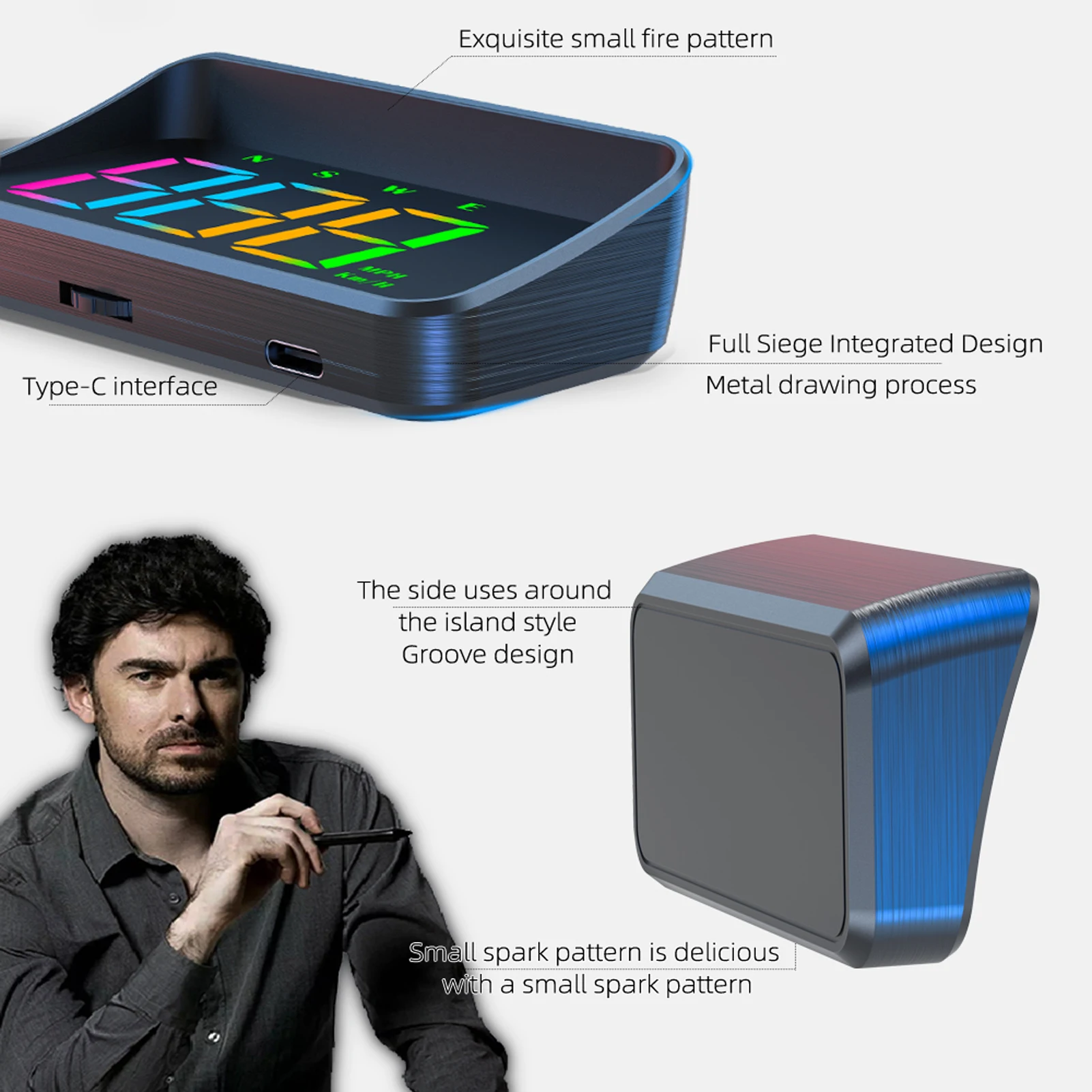 Car HUD Windshield GPS Speedometer Projector System with High Definition Display Over Speed Alert Displays Speed KM/H MPH