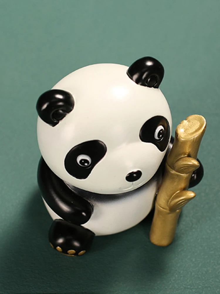 Xiong Youchengzhu Creative National Treasure All Copper Painted Panda Ornament Office Car Gift