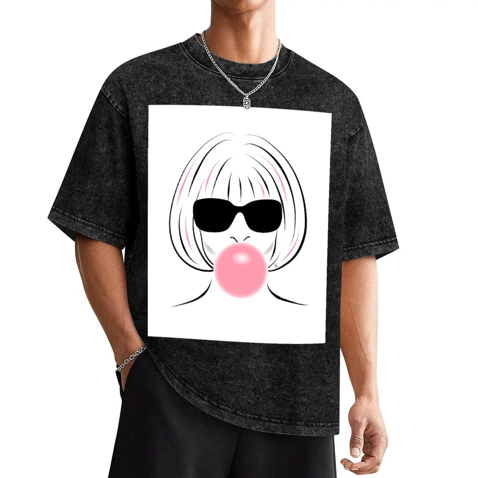 Pink Anna Wintour T-Shirt essential t shirt customizeds fruit of the loom mens t shirts