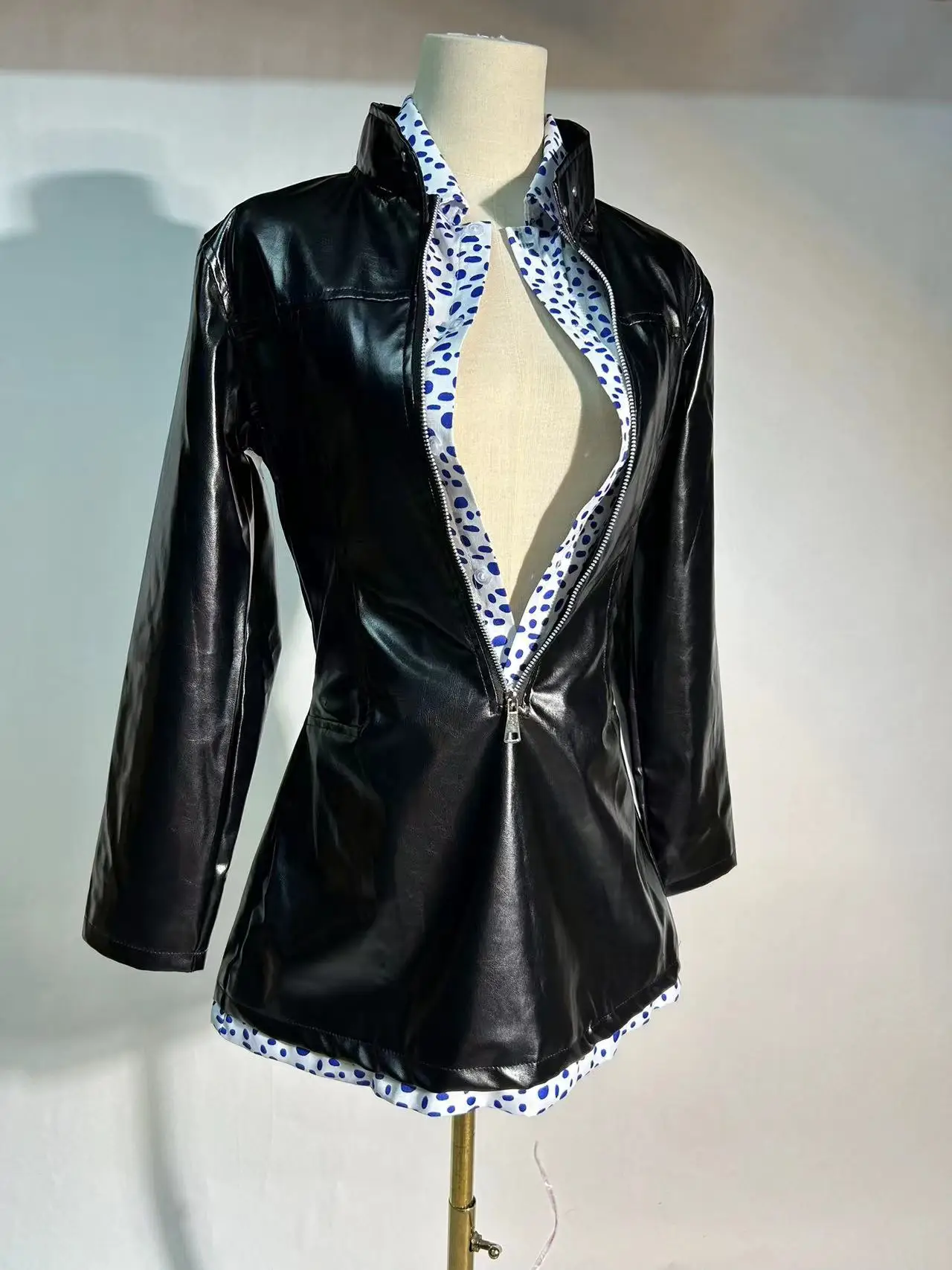 Women Nico Robin Cosplay Costume Deep V Long-Sleeve Black Dress Female Halloween Carnival Party Cloth