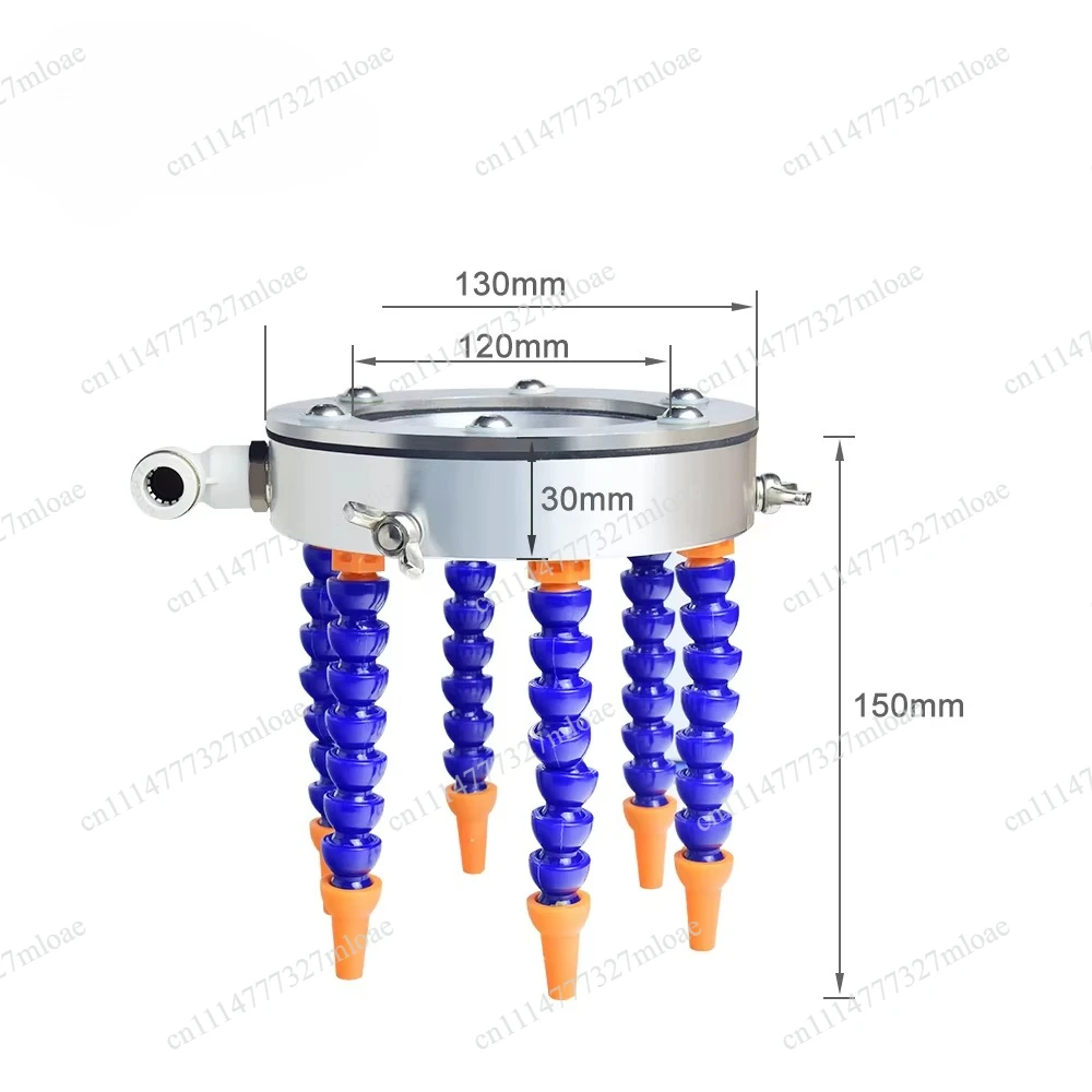 Spindle Cooling Ring Adjustable Nozzle Tool Cooler Mist 6 pipes for numerical control engraving and milling machine