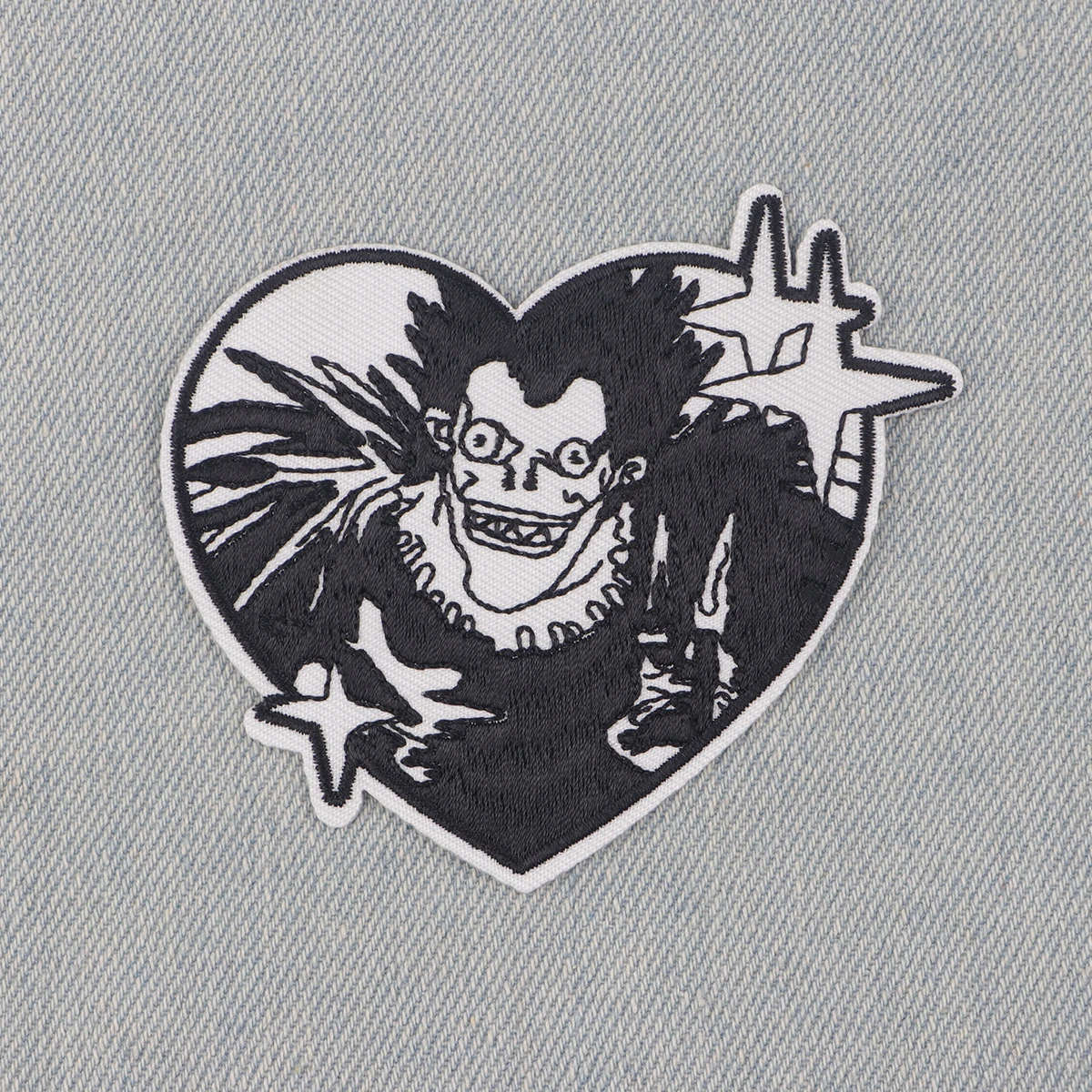 Anime L Killer Ryuk Embroidery Patch Japanese Manga Iron On Patches For Clothing Thermoadhesive Patches On Clothes DIY Sew Badge