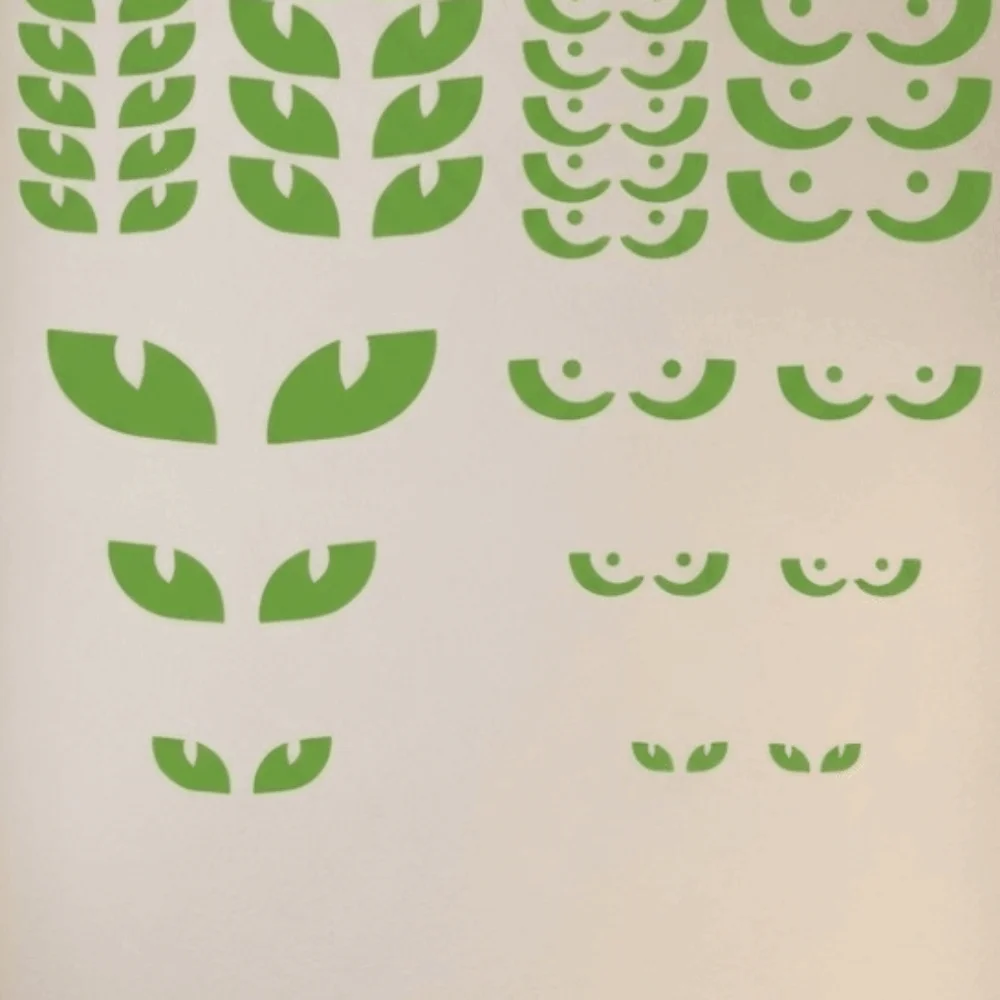 PVC Peeking Eyes Decals Self Adhesive Removable Window Stickers Luminous Non-Damaging Glow In The Dark Stickers Stair Decoration