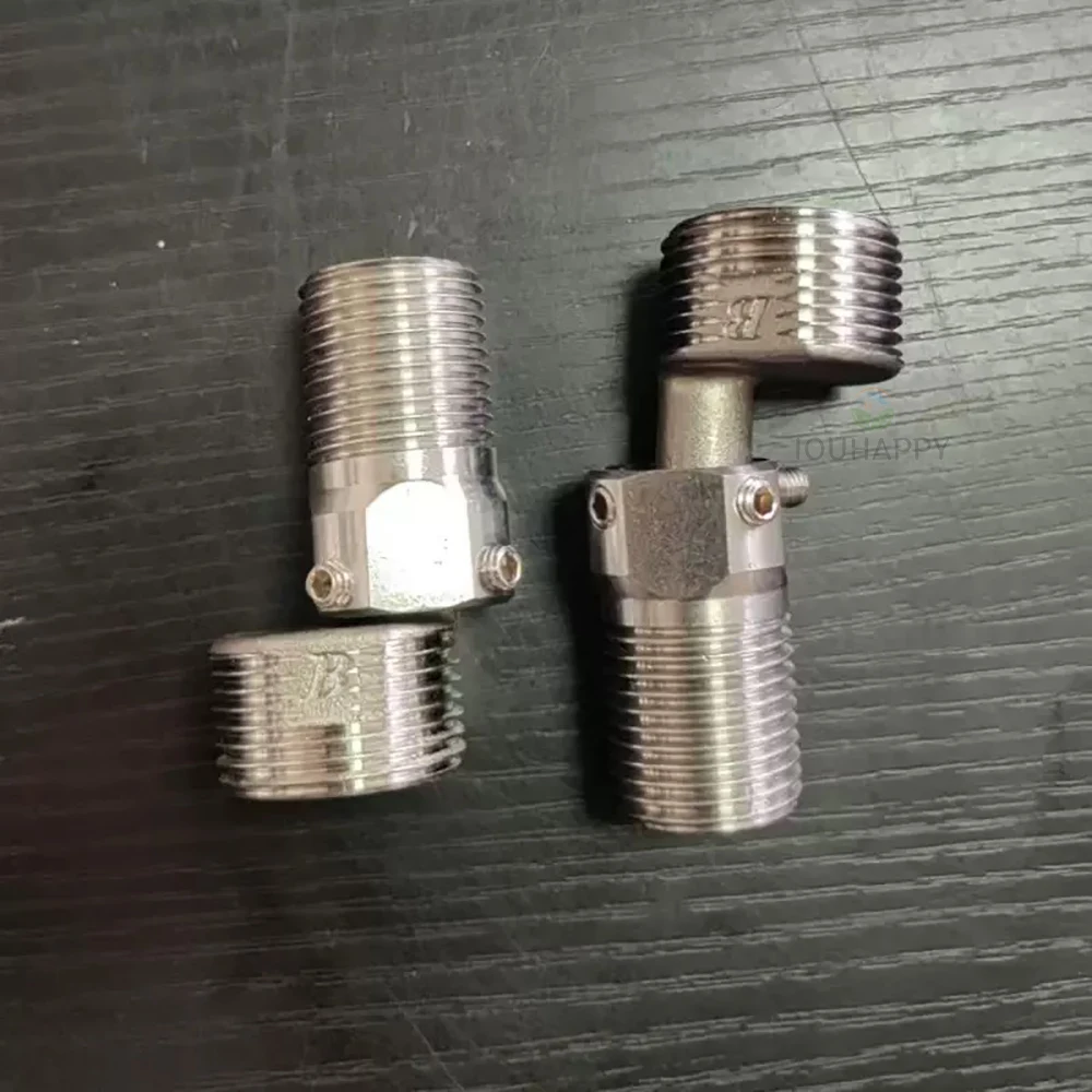 360 Degree Adjustable Adjustment Shower Faucet Adapter Stainless Steel Angled Curved Foot Wall Mounted Eccentric Screw Corner