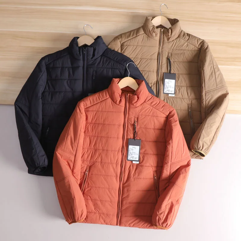 

Lightweight Water-Resistant Autumn Winter Men's Casual Hooded Cotton Jaet Warm Stitched Faion Urban Sle Stand Fit