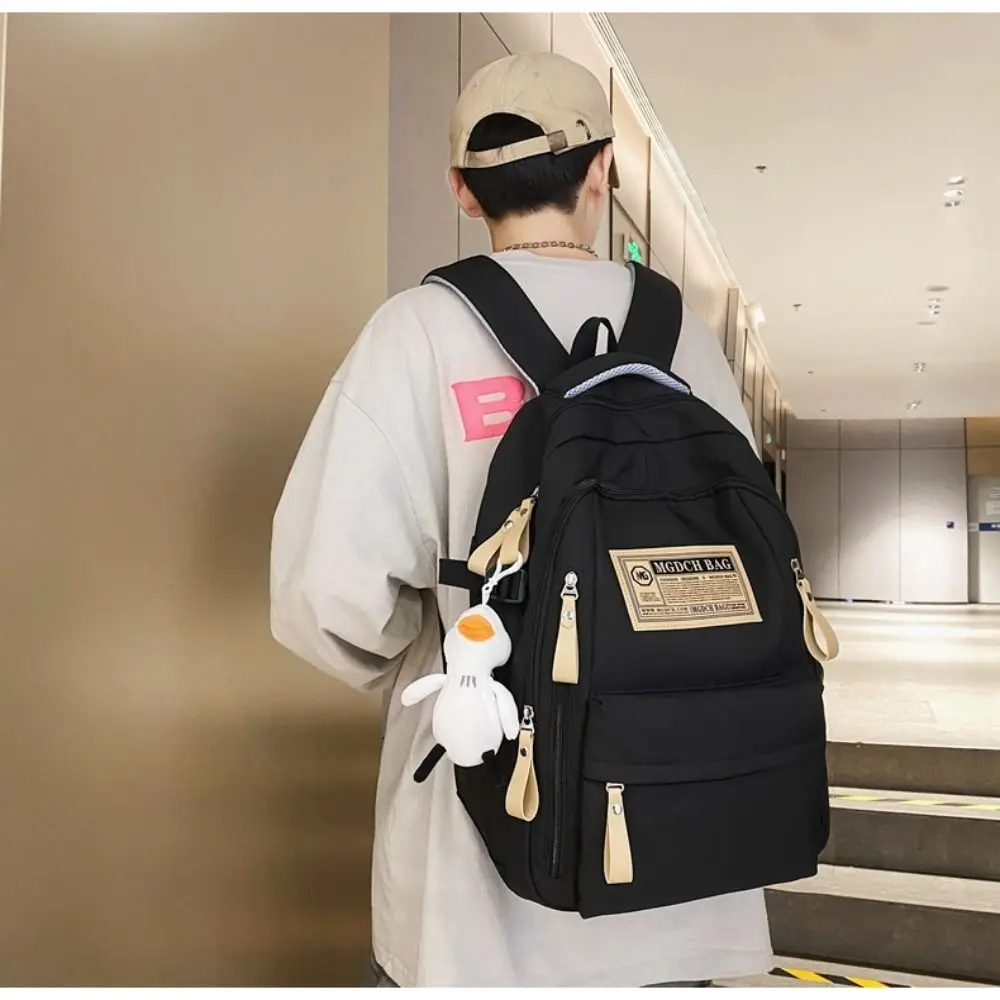 Multi-functional Nylon Backpack Large-capacity Anti-theft Schoolbag Lightweight Student School Bag Teenagers