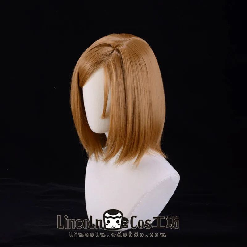 Anime Kugisaki Nobara Cosplay Wig Halloween Carnival Party Props Synthetic Hair Heat Resistant Fiber + Wig Cap