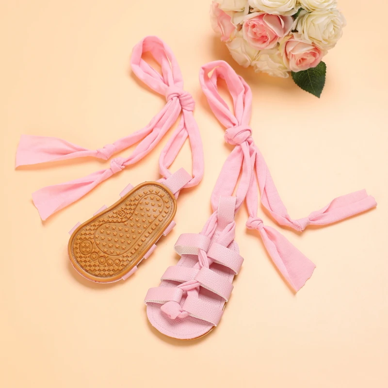 HAIZHIW Prewalker 2026 New Summer Baby Cross Strap Fashion Rubber Sandal 0-18 Month Toddler Flat Booker