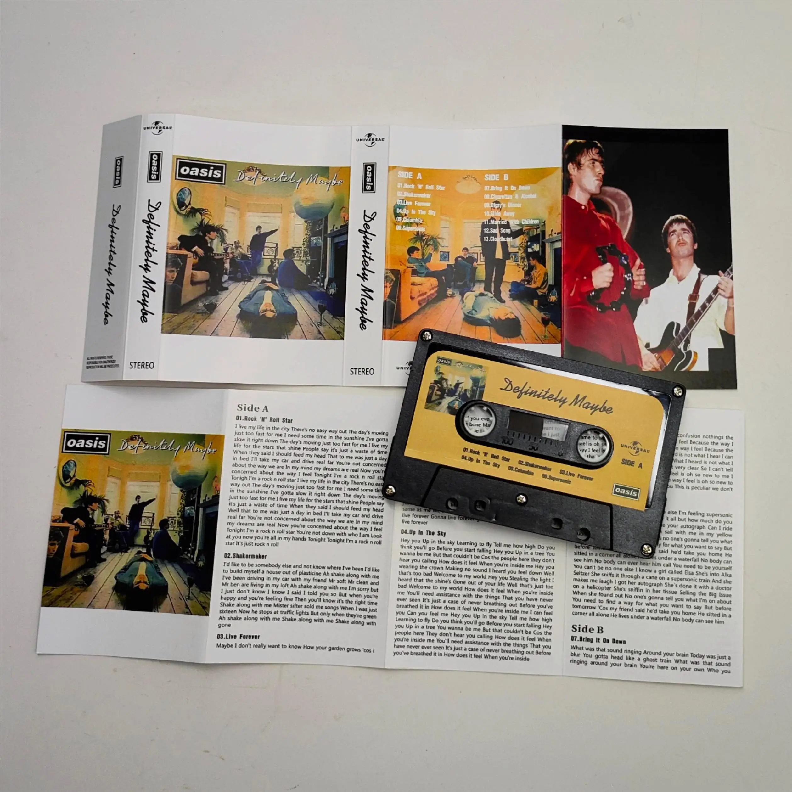 شريط موسيقى بريتبوب واحة ليام غالاغر بالتأكيد ربما ألبوم كاسيت كوسبلاي ووكمان مسجل مجموعة صندوق المسارات الصوتية للسيارة