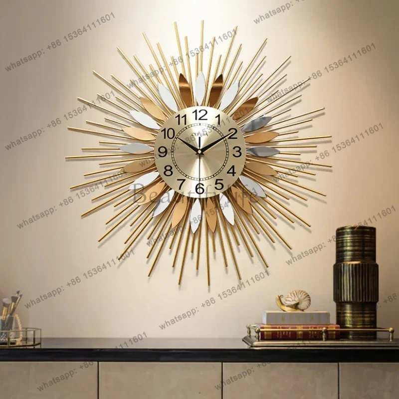 LJY Battery Large Clock Wall Sticker Unique Gold Movement Aesthetic Digital Wall Clocks Cute Luxury Reloj Depared Home Decorario